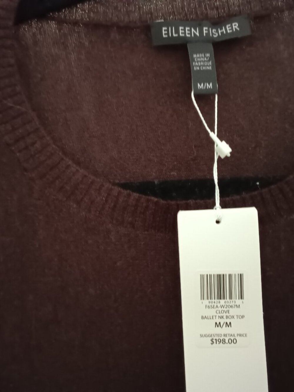 Eileen Fisher Lightweight Wool Blend Box top Sweater NWT MSRP $198 - Picture 5 of 7
